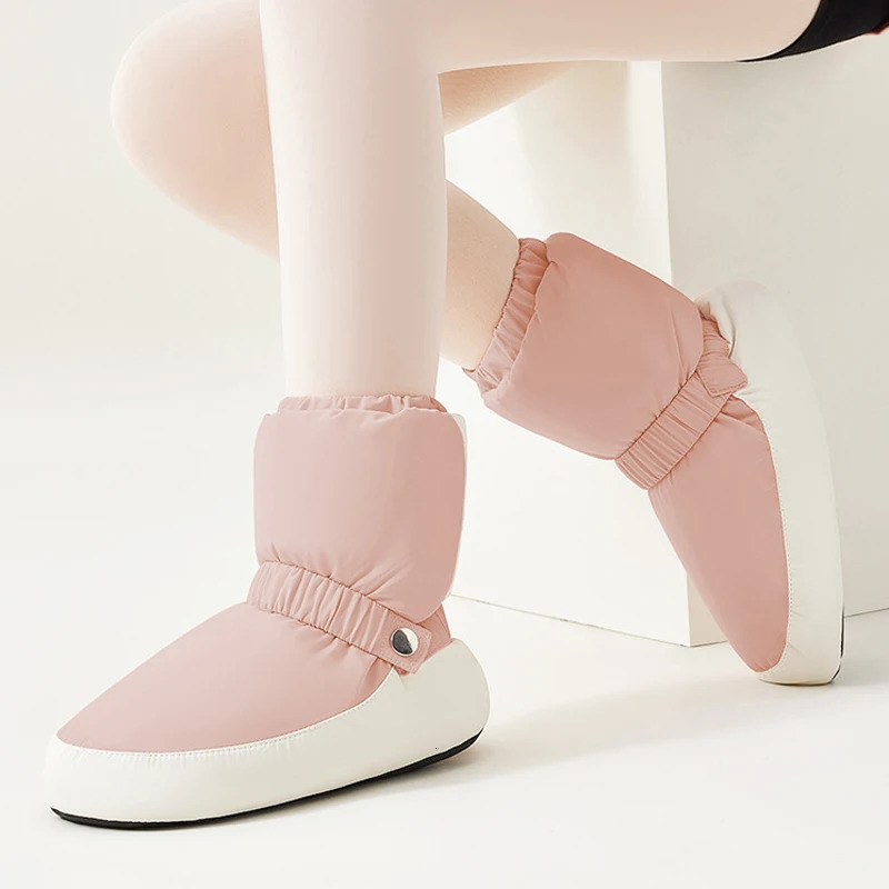 Ballet Shoes Winter Dance Boots Warm-Up Short Boots Warm Anti-Slip Ballet Shoes Training Shoes Adult Cotton Dance Shoes 250407