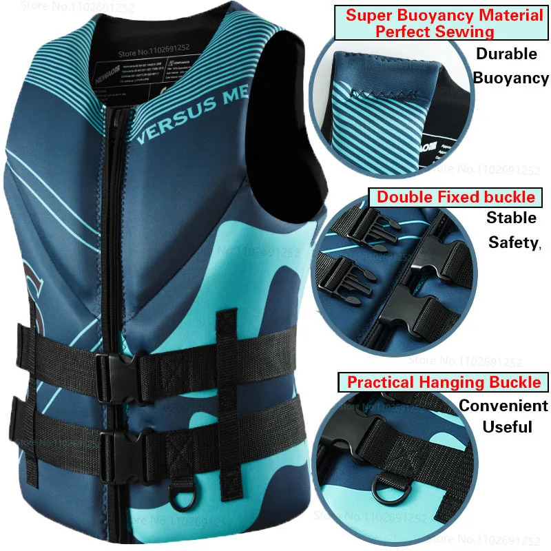 Adult water sports swimming surfing life rafts kayaking fishing jet skiing life vests super inflatable chloroprene rubber life jackets 250409