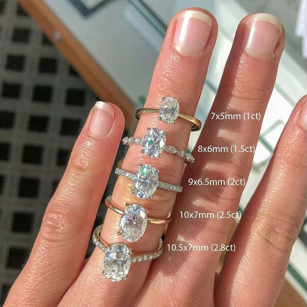 10K 14K 18K Solid Gold Ring Moissanite Engagement Rings Women Daily Jewelry Oval Round Pear Moissanite Wedding Ring for Women