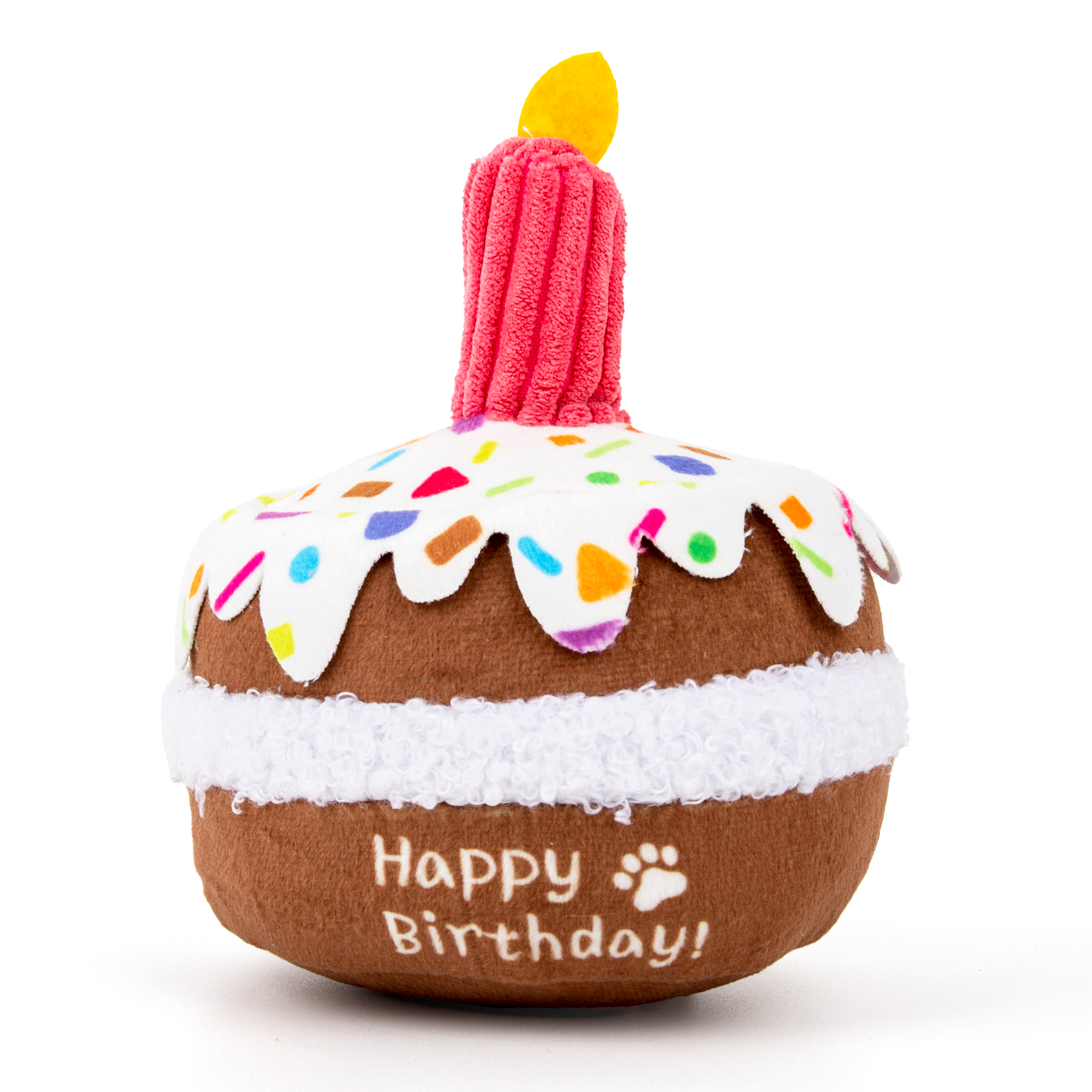 Update Wholesale Dog Toy Pet Birthday Cake Candle Decoration Girl Boy Gifts Squeaky Plush