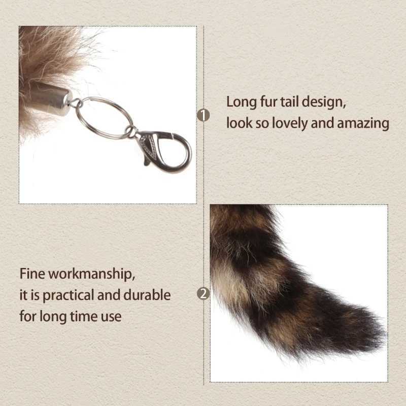 Used for keychains raccoon jackets tail keychains keychain gifts new keychains mens creative ringsXJ250409