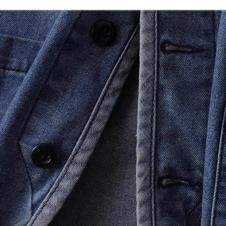 Amekaji Japanese Retro Heavy duty Laundry Work Clothes 100% Cotton Denim Jacket Mens Fashion Cardigan 250409