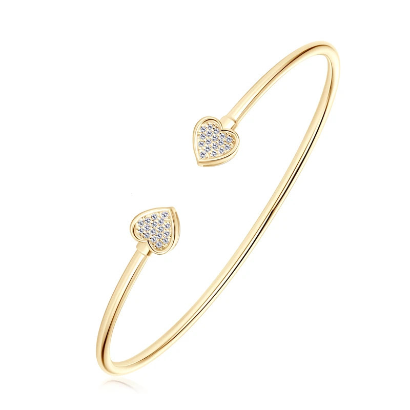 RAPRGOLD GRA Certified Love Heart Bracelet Cuff for Women 925 Sterling Silver Bracelets Wedding Jewelry Gifts Bangle 250408