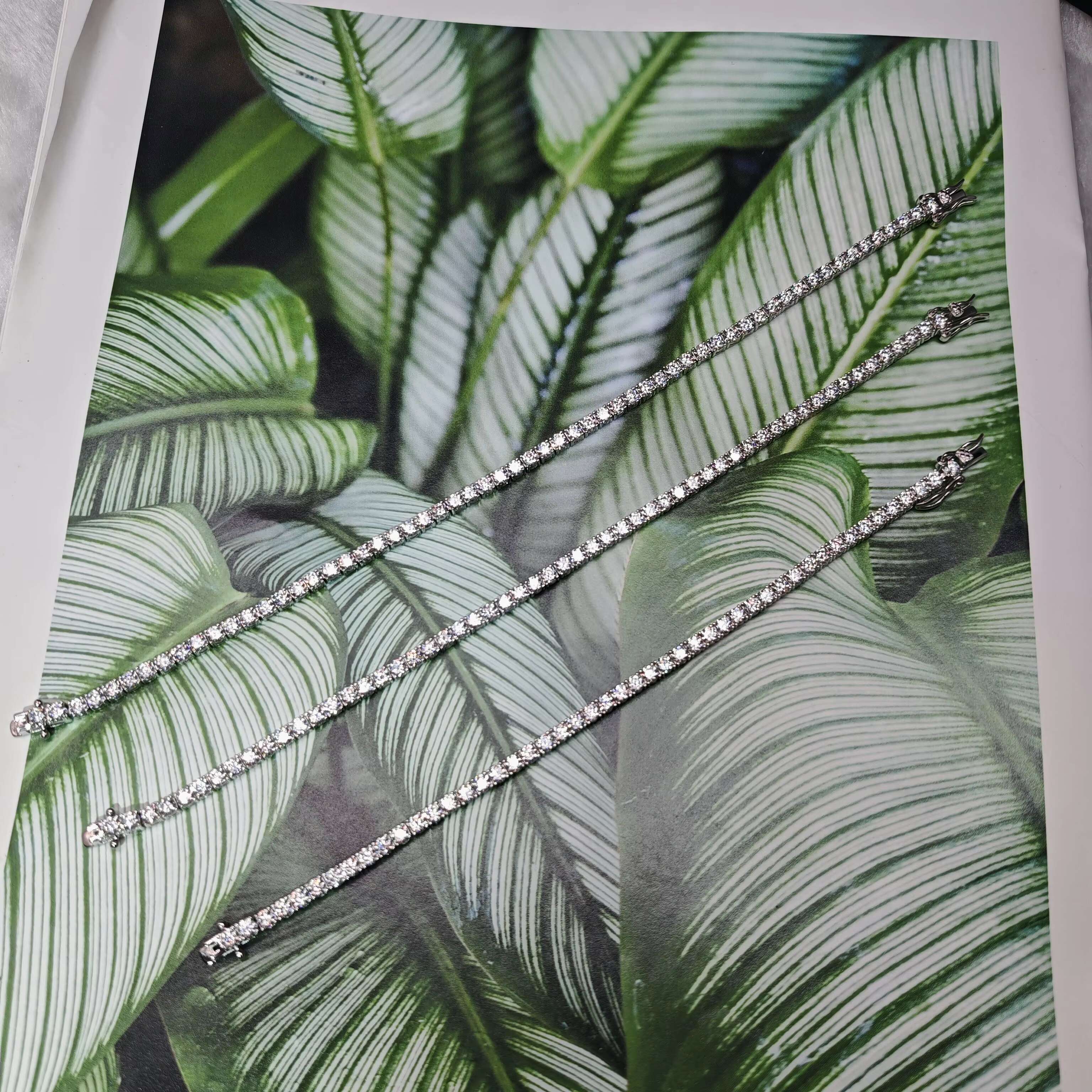 Factory Price Hip Hop 925 Sterling Silver 2mm 3mm 4mm 5mm 6.5mm VVS Moissanite Diamond Necklace Moissanite Tennis Chain with GRA