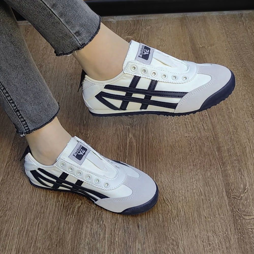 2025 Spring New One Step Canvas Shoes Forrest Gump Shoes Casual Shoes Versatile Lazy Shoes Low Top Shoes Couple Board Shoes