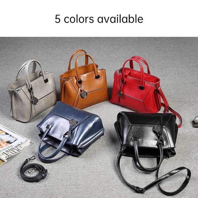 100% Genuine Leather Women's 2024 New Large Capacity Cowhide Shoulder Bags Women Fashion Crossbody Bag Female Handbag 2701