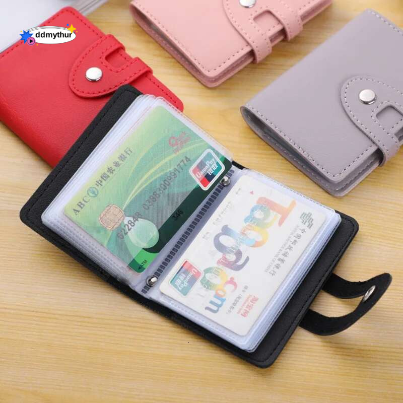 1PCS PU leather soft multi-card male and female bank card holder simple travel solid color small gift ddmythur
