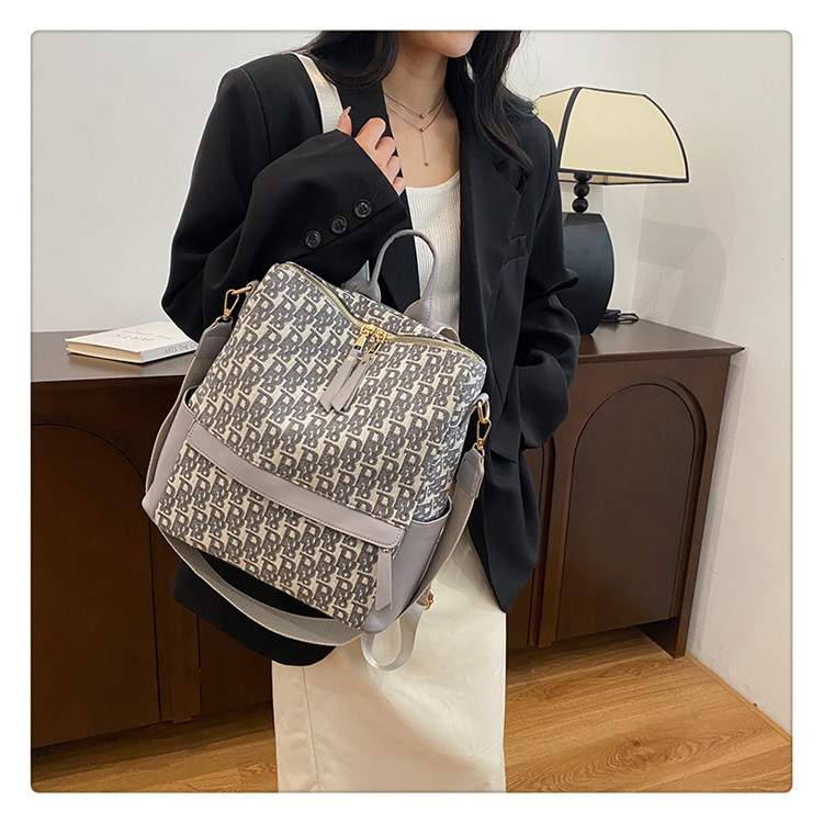 2025 Women's multi-purpose backpack style American retro trendy large capacity simple and with a sense of niche new design