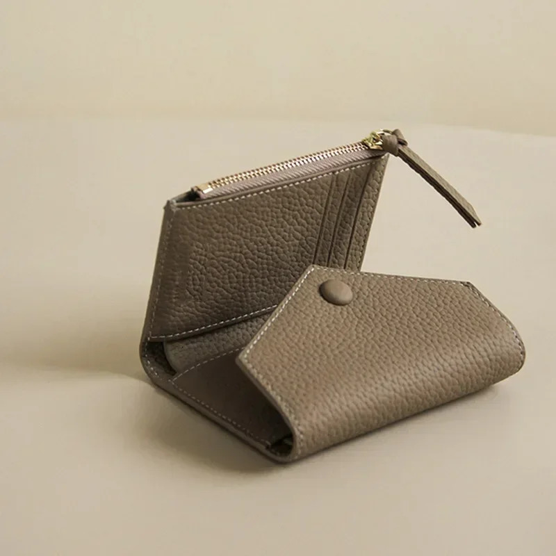 PU Leather Mini Womens Wallet y Envelope Card Holder ner Multi purpose Zipper Coin Cowboy Short 250408