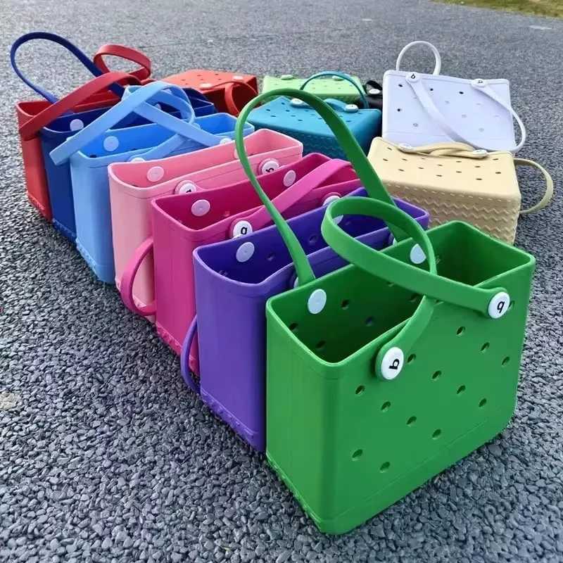EVA Bogg Beach Bag Rubber Waterproof Travel Tote Bag for Wen Washable Tote Bag Handbag For Sports Beach Market Pool Z250409