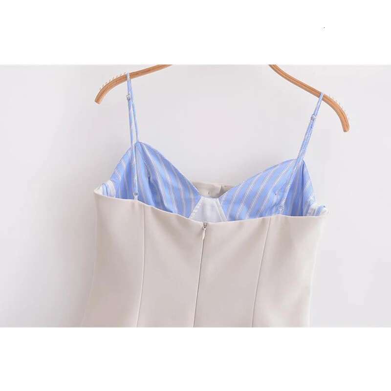 TRAF 2025 New Dresses Summer Chic Patchwork Sg Tube Top Slim Mini Elegant Holiday Women's Street Fashion Dress
