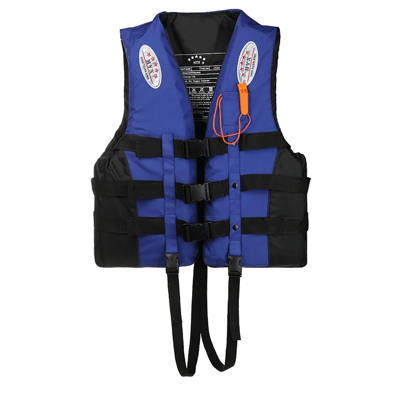 Universal living jacket with whistle suitable for adults and children outdoor swimming rowing skiing and drifting vest survival suit polyester fiber 2