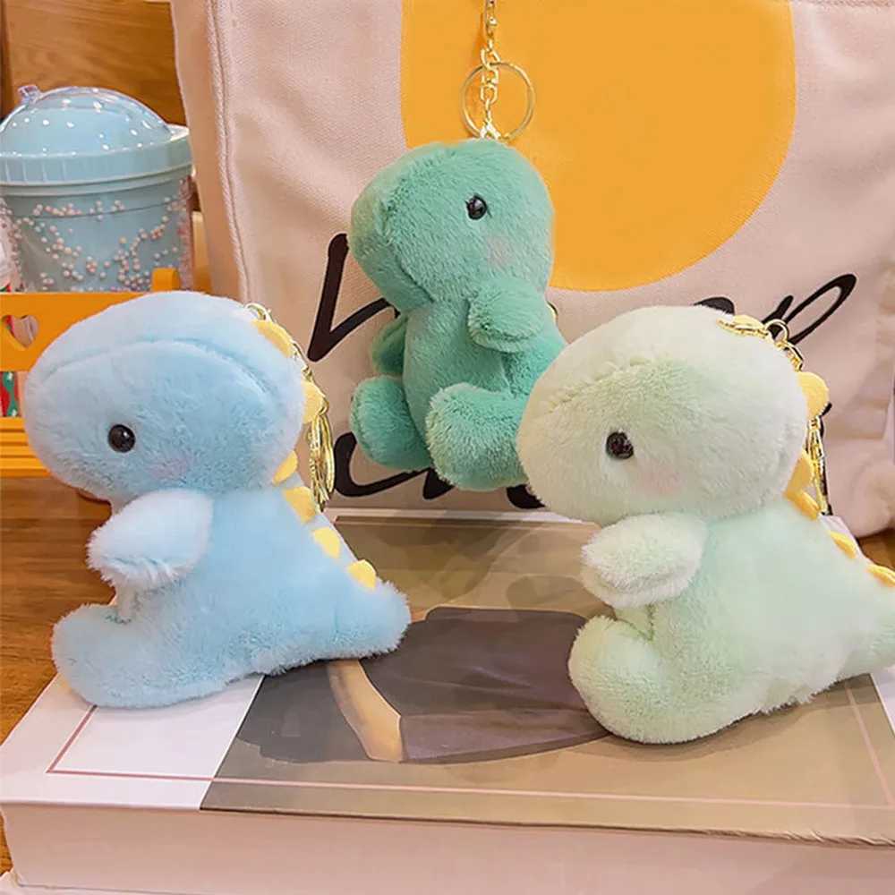 Kaii 12cm Dinosaur Plush Doll Toy Pendant Adorable Multi purpose Plush Toy Keychain Portable Filling Doll Keychain BackpackXJ250409