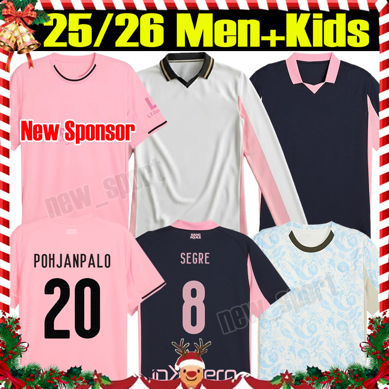 4XL 2025/26 paLeRmos 125TH soccer jerseys 25/26 home Away uniforms pink 3RD football shirts