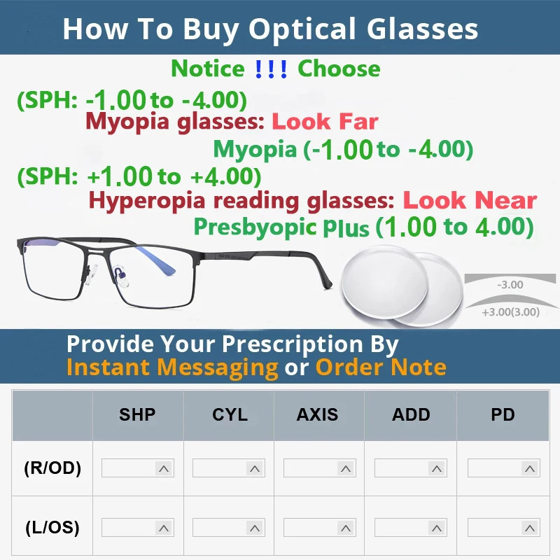 Men Pure Prescription Reading Glasses Optical Lenses Myopia Eyewear Women Blue Light Blocking Computer Eyeglasses Frame 250407