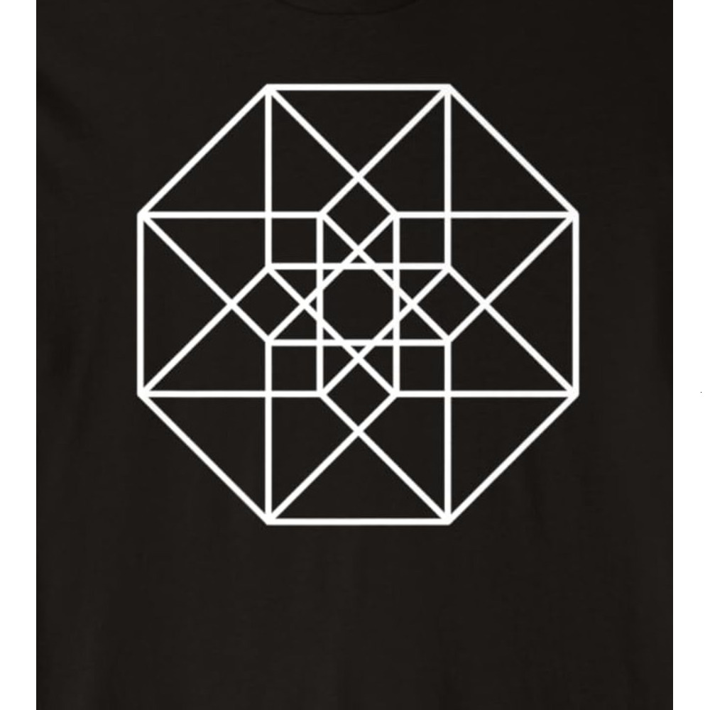 T shirt for Mens Tesseract Othogonal Hypercube 2D Graphic Tee Casual Tops Clothes Short sleeve cool