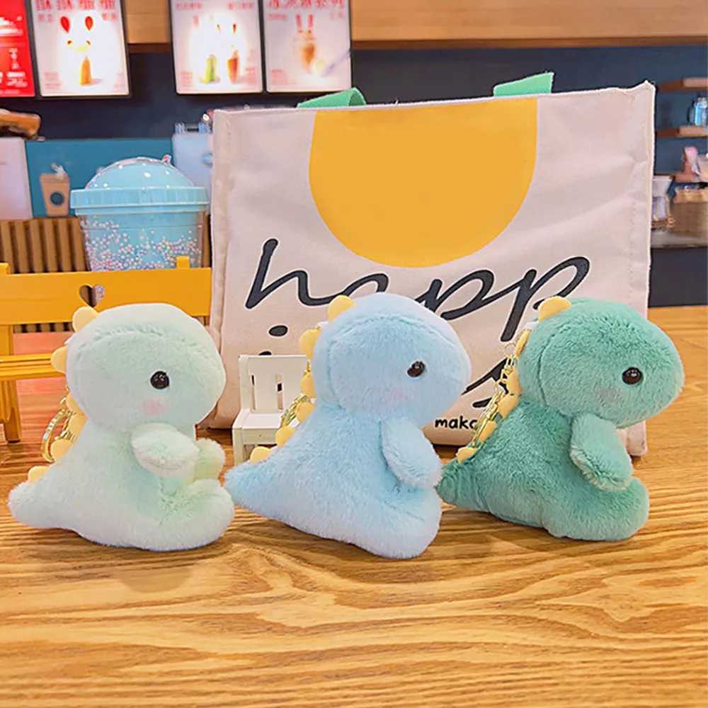 Kaii 12cm Dinosaur Plush Doll Toy Pendant Adorable Multi purpose Plush Toy Keychain Portable Filling Doll Keychain BackpackXJ250409