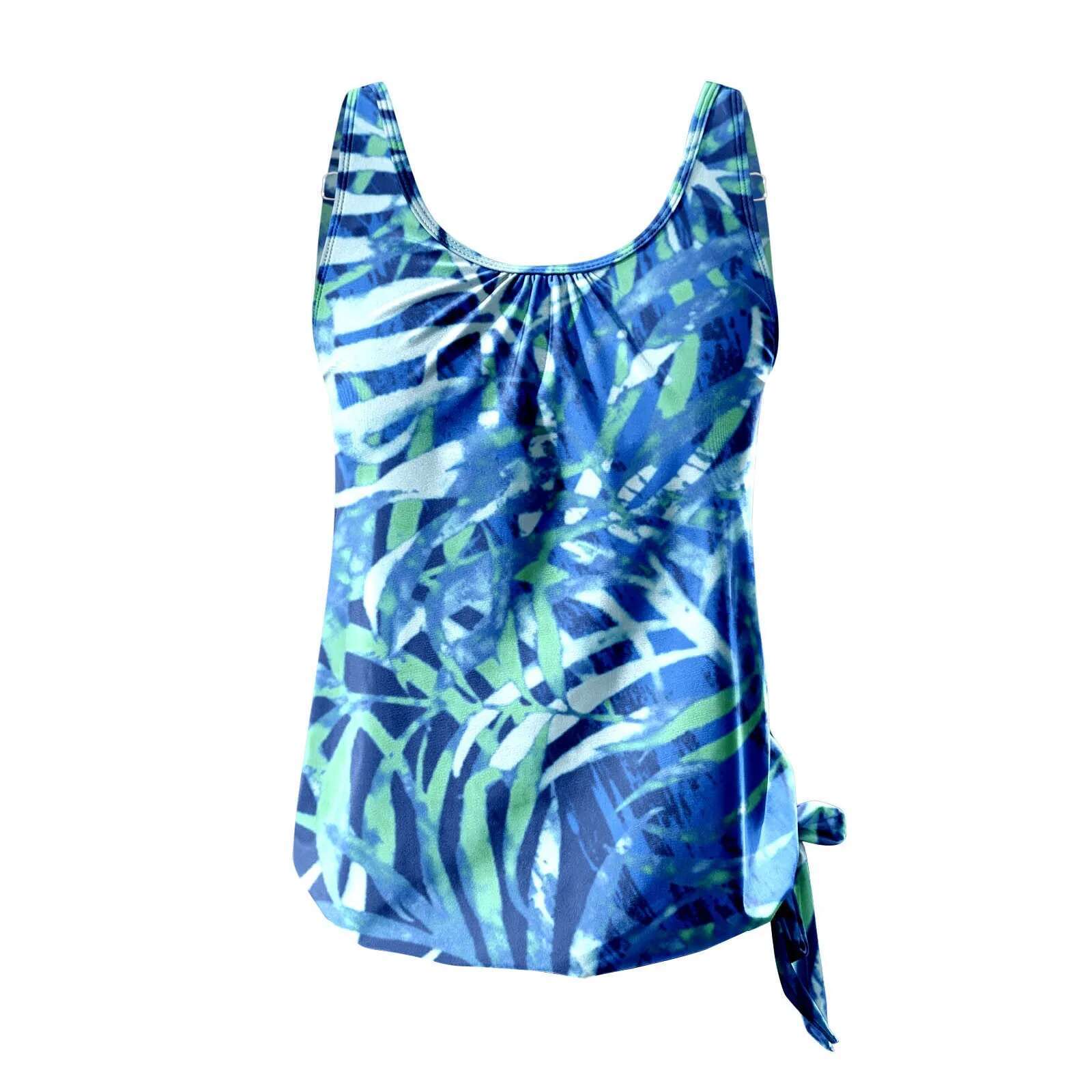 Dongdumaoyi New Tankini Swimsuits Women Summer Swimming Suit Print Sling Swim Tank Top With Shorts Female Beachwear Two Piece Swimwear