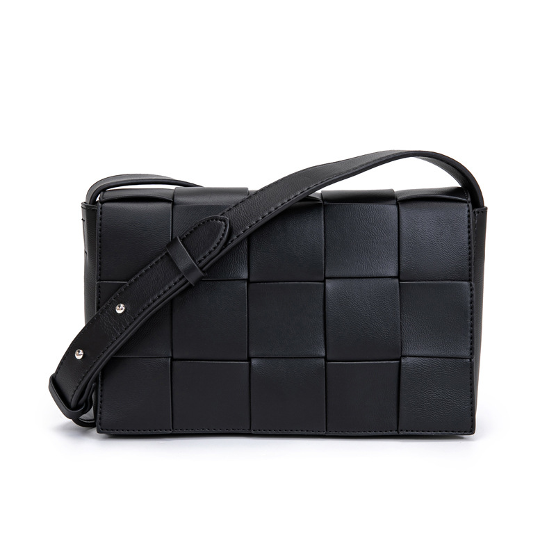 2025 New Style Woven Bag Women's Shoulder Bag Fashionable and Versatile Unisex Crossbody Bag High-end Light Luxury Checkered Bag