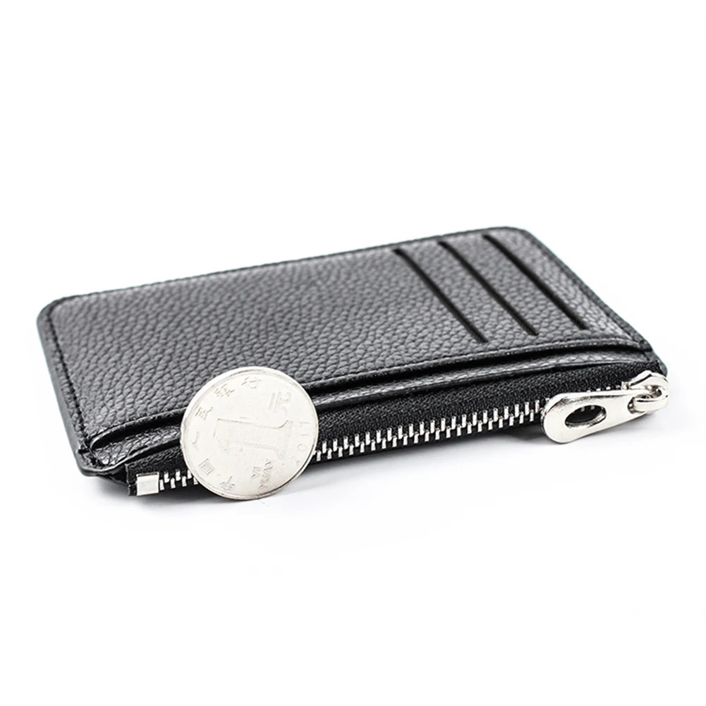Mini Zipper Card Bag Ultra Thin ID Bank Wallet Credit Organizer Portable Mens Short 250408