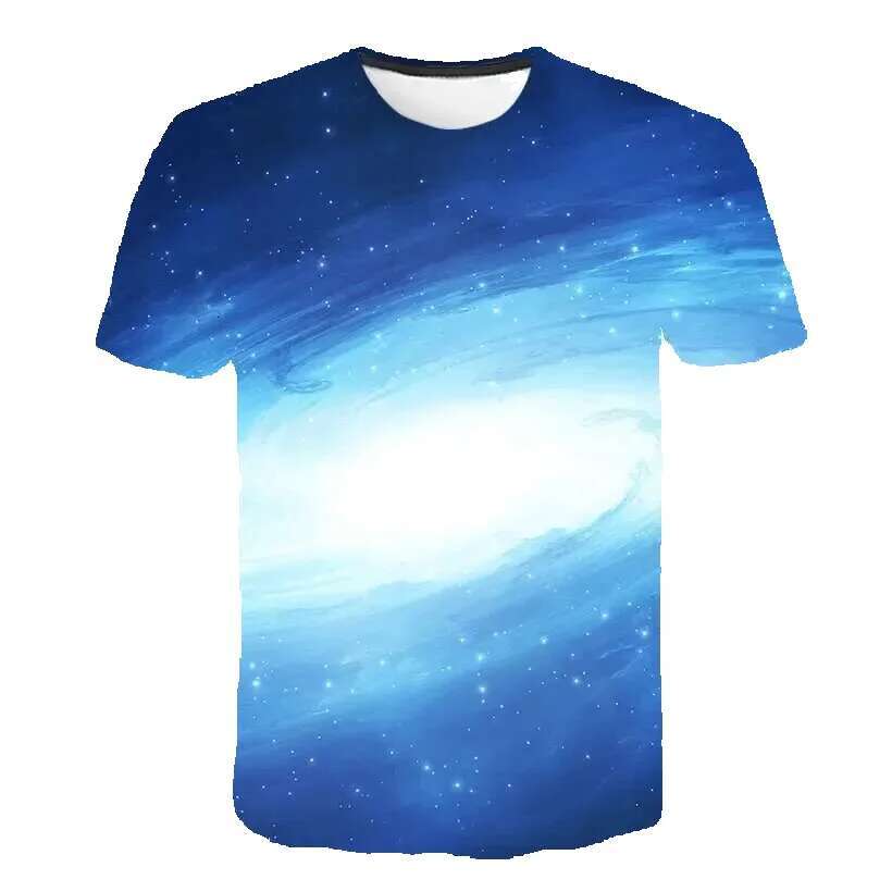 3D printed summer T-shirt, fashionable streetwear for men women, loose fit, cool and unique, round neck, children's short sleeved shirt