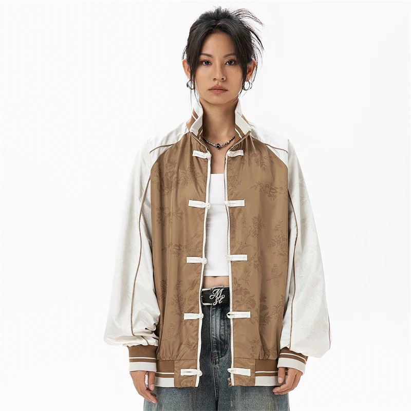 Womens bomber jacket Coquette fashion aesthetic clothing womens Chinese style baseball uniform and 250409