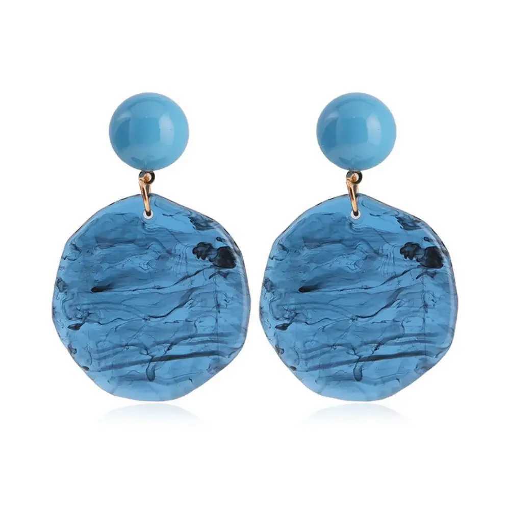 Personlaity Irregular Acrylic Stud Earrings Exaggerated Design Green Blue Big Earring For Fashion Trend Women Jewelry Z250408