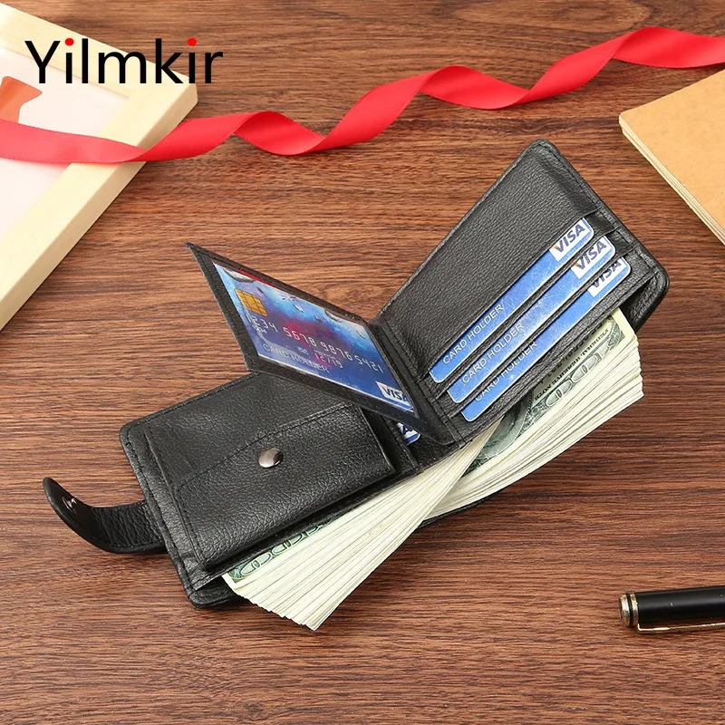 PU Leather Mens Short Wallet Multi functional Zipper Buckle Mini Card Slot Moneyback 250408