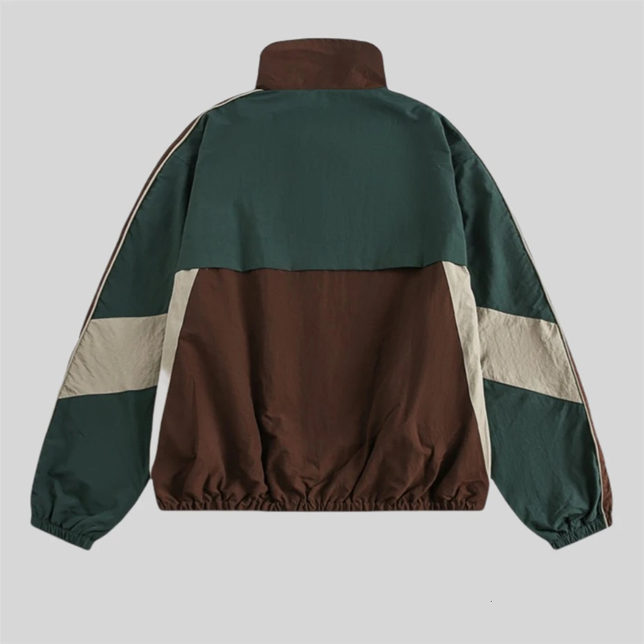 Vintage Patchwork Jackets Windbreaker Men Harajuku Casual Outdoor Jacket Mens Clothing Streetwear Hip Hop Spring Jackets 250408 - view 3