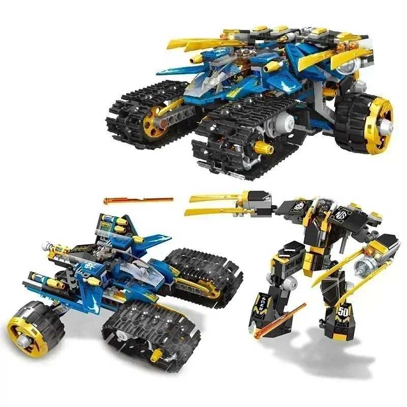 576 pieces of technical ninja Thunder Raiders mechanical warriors robots mechanical building blocks war weapon models childrens toys adult gifts W2504