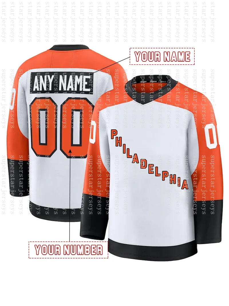 14 Couturier 11 Konecny 89 Atkinson 39 Michkov 88 Lindros 6 Sanheim 24 Seeler Custom 2025 Hockey Jeresys Stitched Men Women Youth