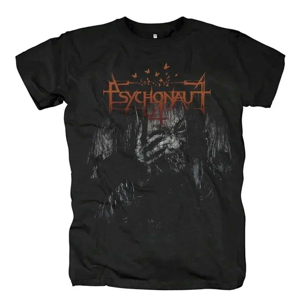Psychonaut4 T-shirt Black Metal Belt T-shirt Mens Fun Pattern Printed Cotton T-shirt Harajuku Street Clothing T-shirt Top UnisexXJ250409