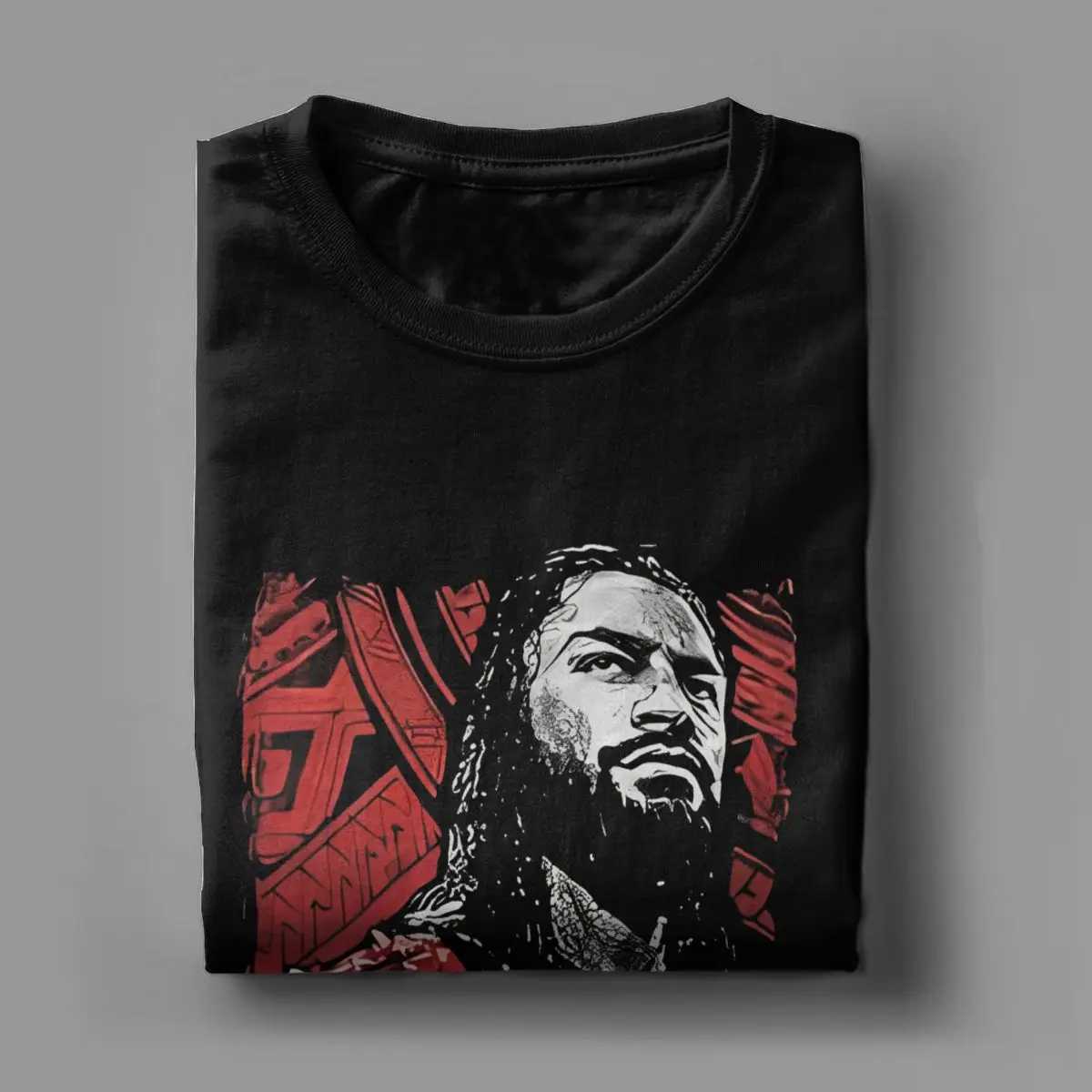Roman Reigns Horde Leader Mens T-shirt Wrestler Fun and Great T-shirt Short Sleeve Round Neck T-shirt 100% Cotton New MochiXJ250409