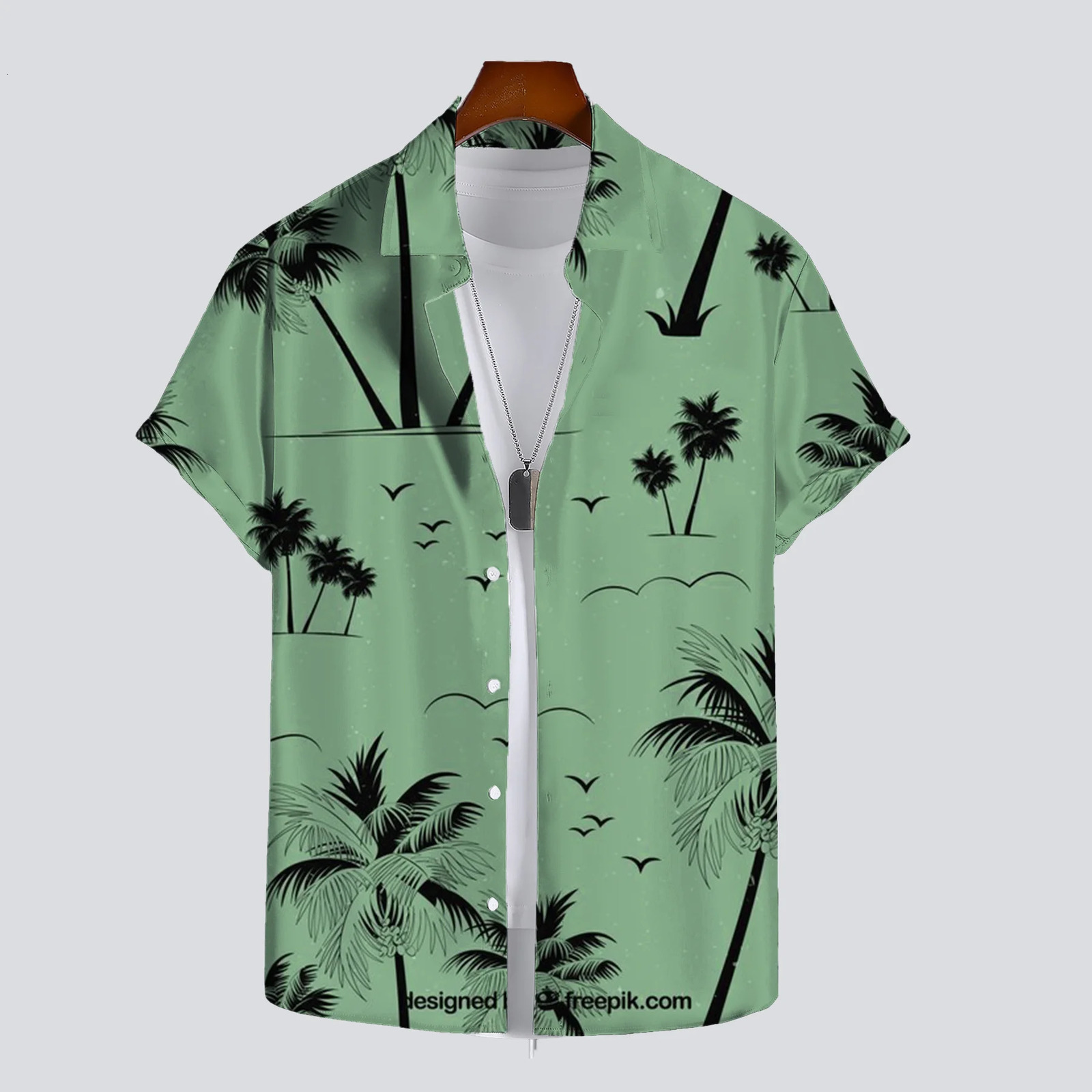 Hawaiian Mens Summer Shirt 3D Tropical Plant Vacation Print Hawaiian Casual Short Sleeve Fashion Retro 250408