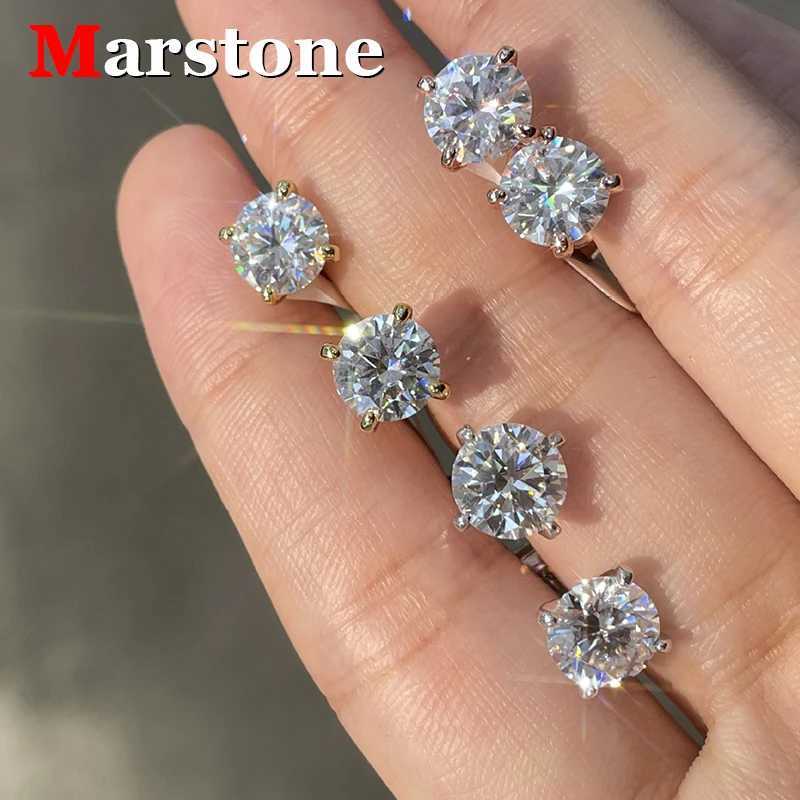 Premium 0.5-2CT Moissanite Diamond Stud Earings for Women Original 925 Silver Plated 18k White Gold Top Quality Thread Earrings Z250408