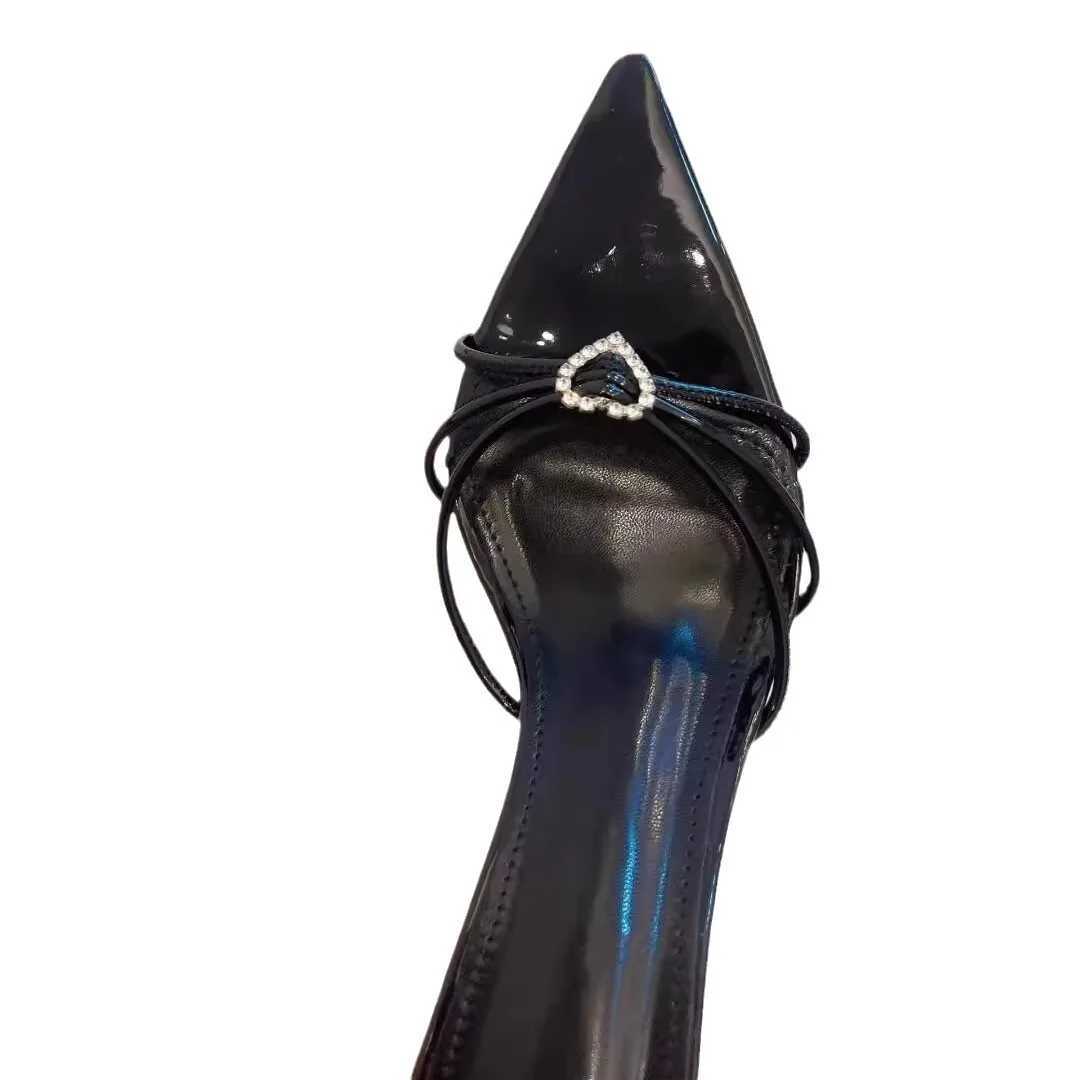 New Arrival Silver dot high heels suitable for womens slim high heels heartshaped rhinestone straight strap high heels and sandals suitable for outdoo