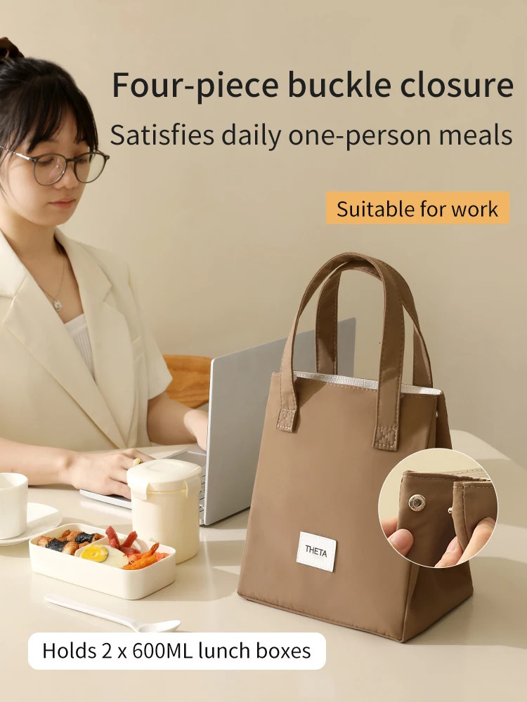 Tianzong lunch bag womens insulated box handbag cooler waterproof bento office food shoulder 250408