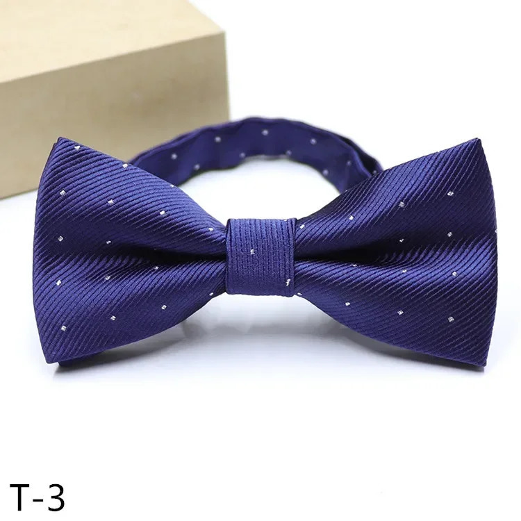 Korean Fashion Dot Collar Wedding Gift Silver Dot Bow Formal Dress Bow Fashion Mens Bow 250407