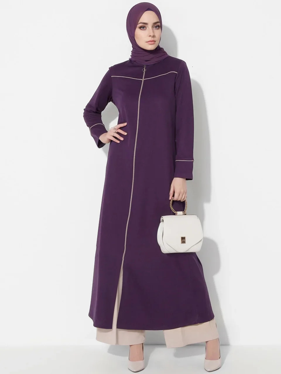 Eid al Fitr women Muslims Abaya Oneck cardigan Arab Dubai zipper Morocco Ramadan long robe gorgeous y Abayas Kaftan Islam 250409