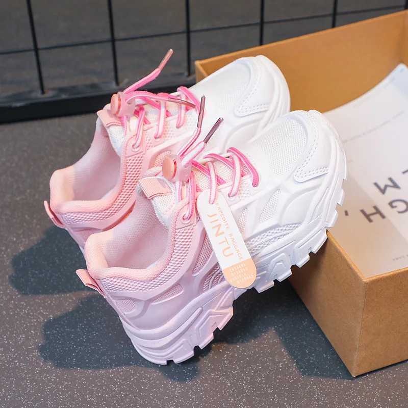 Childrens shoes autumn womens shoes gradient soft sole casual shoes breathable board shoes Versatile leather childrens sports shoes X250409