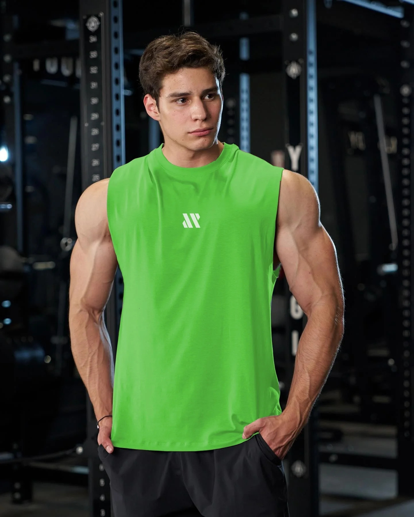 Mens Bird Eye Fabric Tank Top Summer Breathable Cool Comfortable Sports Fitness Shirt Fashion n 250409