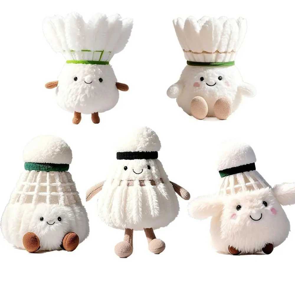 New Creative Badminton Keychain Fur Cute Plush Doll Fun Toy Soft Bag Decorative Pendant Friend GiftXJ250409
