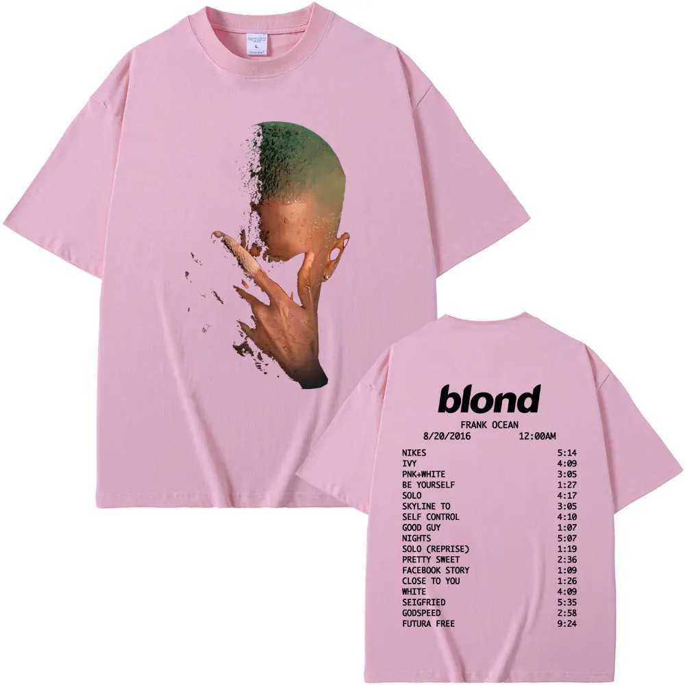 Rap singer Frank fashion retro graphic T-shirt mens ocean hip-hop trend T-shirt mens cotton T-shirtXJ250409