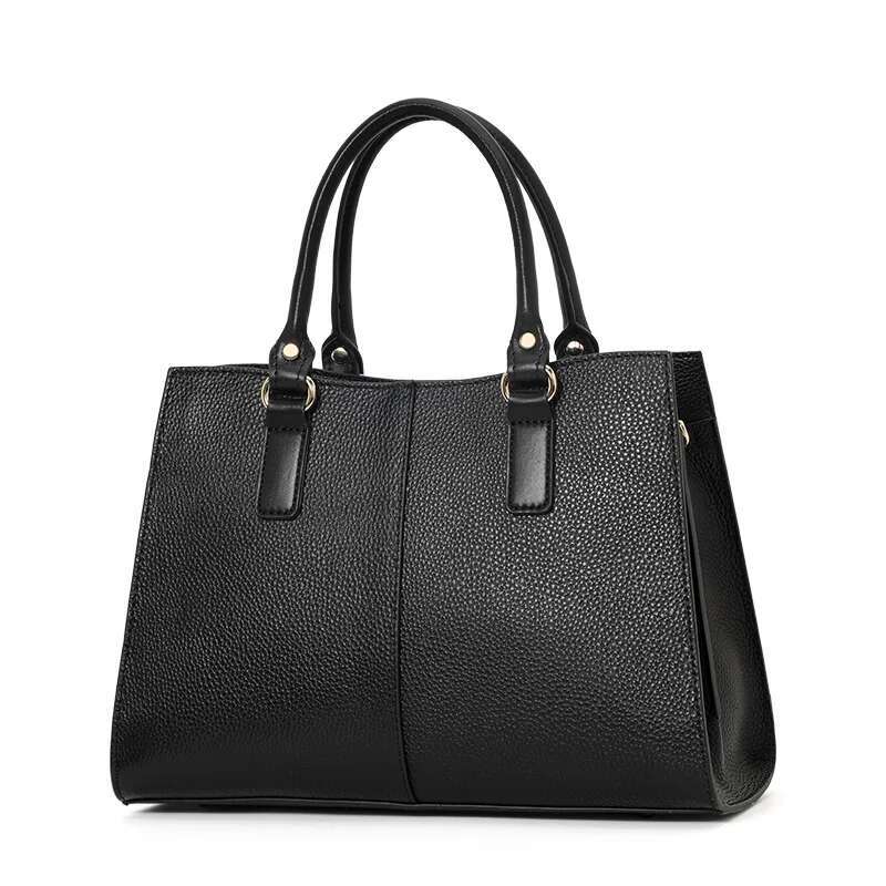 Aidrani Light Women's Genuine Leather 2024 New Commuter Handbag, Letter Cowhide Tote Bag, Large Capacity Purse