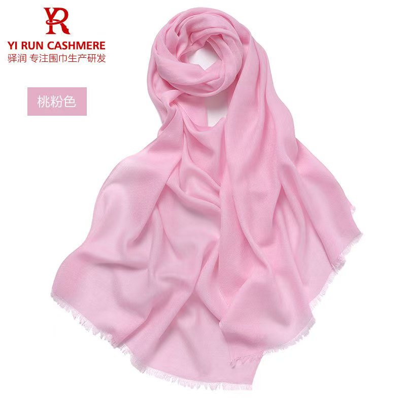 K346 Inner Mongolia spring and summer pure wool plain scarf SWR0012 ladies' fine spinning thin monochrome light wool shawl