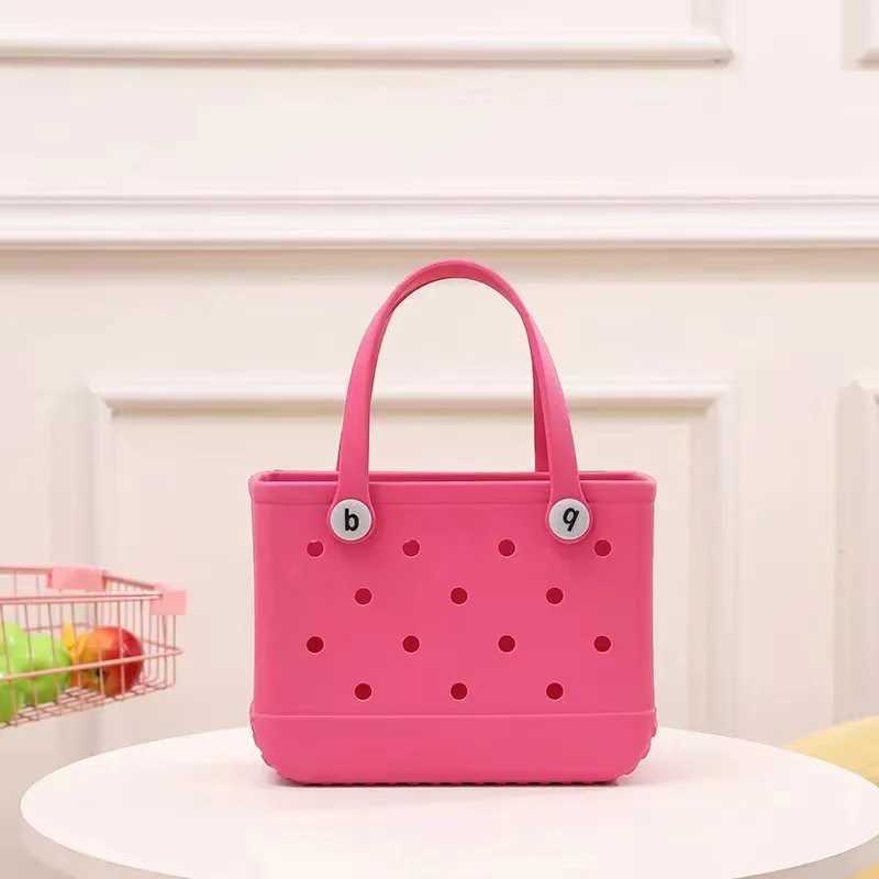 Small beach tote bag with beach suitable for children waterproof washable tip durable open tote bag used for Christmas giftsT250409