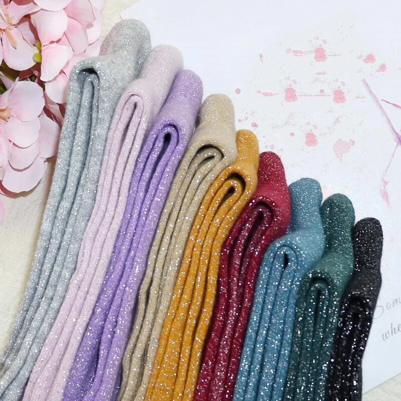 3 pairs high quality women fashion filigree socks Sexy women spring autumn glitter socks Candy-colored Korean style women socks 250409