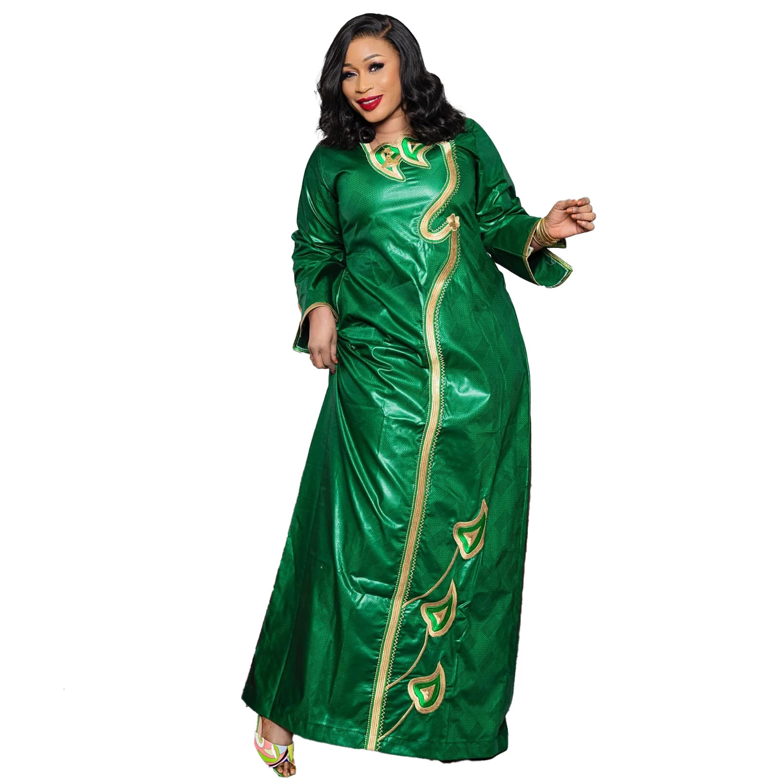 African Attire for Women Bazin Riche ed Large Elegant Party Dress 250409