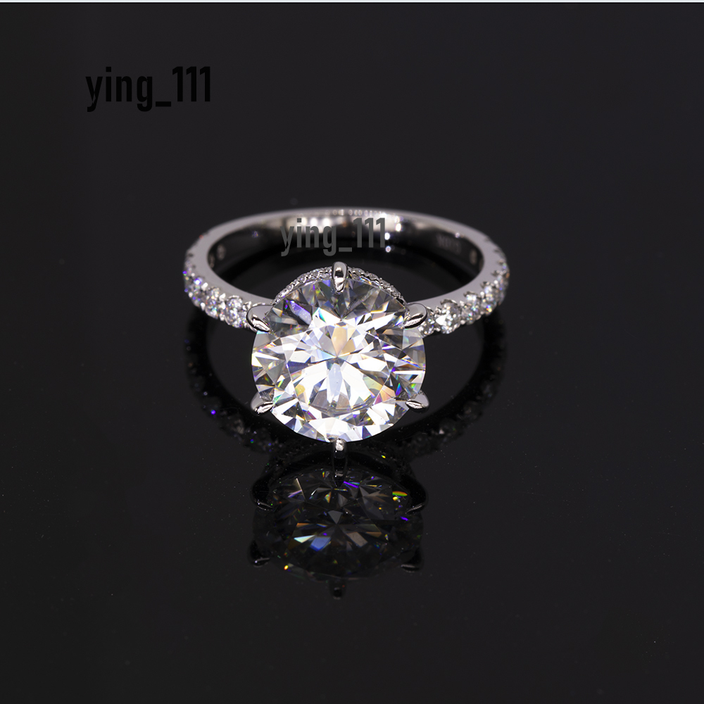 9K 10K 14K 18K 21K White Gold Fashion 5cts Moissanite Diamond Ladies Ring Weddings Engagement Ring Fine Jewelry