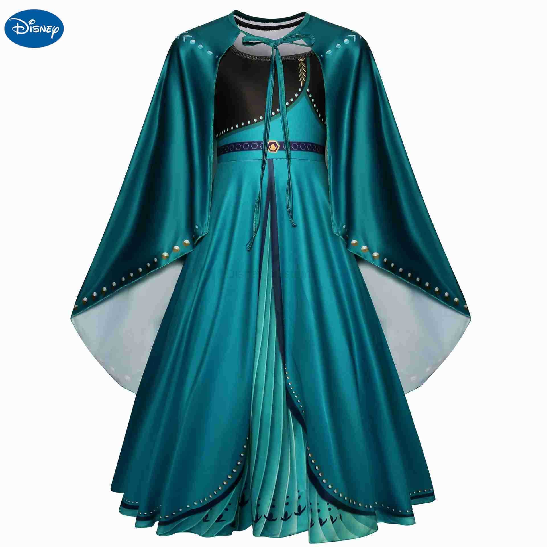 Disney Frozen 2 Snow Queen Elsa Dresses for Girls Costumes Kids Cosplay Halloween Princess Children Gowns Clothing Party Dresses X2504081